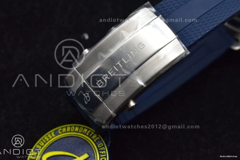 Automatic Blue Dial on 1168 Rubber 1:1 A SS Strap Blue SuperOcean 42 Contemporary BLSF Best Edition 0214